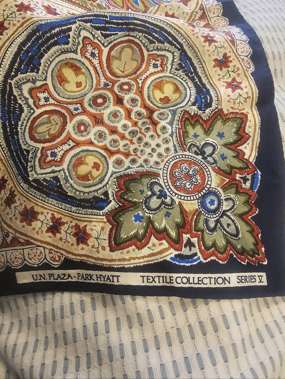 Rare Vintage Echo Silk Scarf Park Hyatt Textile Collection Series V